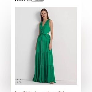 Lauren Ralph Lauren - Satin Cutout Gown